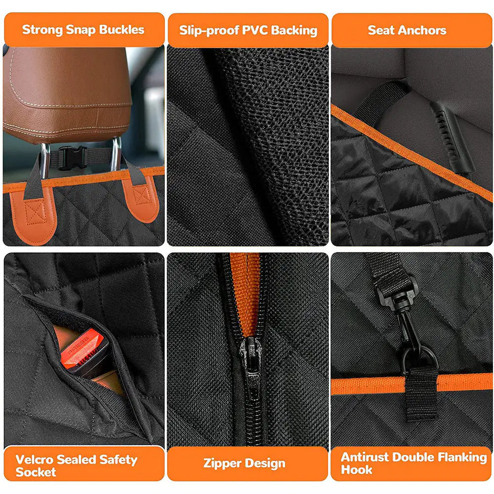 Hondendeken Auto Achterbank Beschermer Extra Stevig Waterproof Blije Beestjes