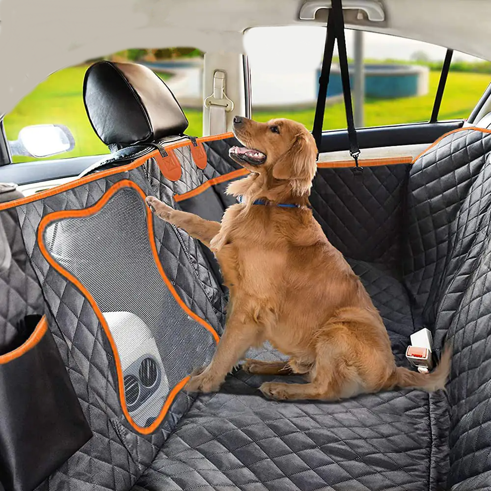 Hondendeken Auto Achterbank Beschermer Extra Stevig Waterproof Blije Beestjes