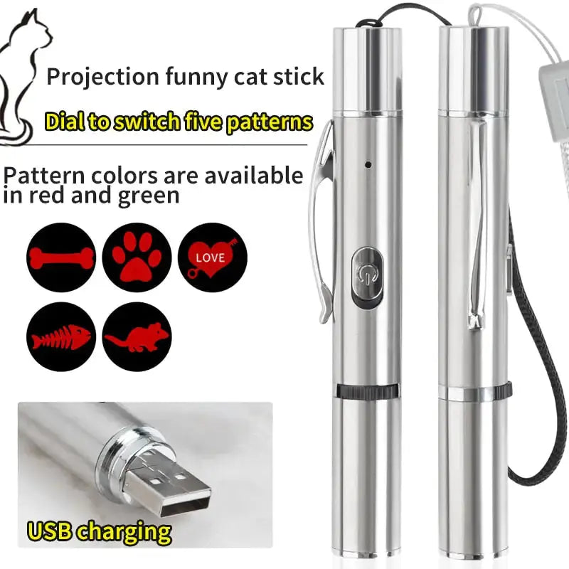 Katten Laser Speeltje Met Multipatronen Blije Beestjes