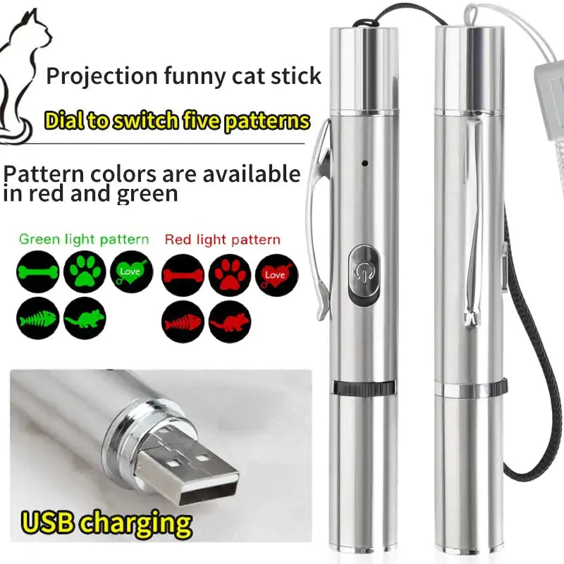 Katten Laser Speeltje Met Multipatronen Blije Beestjes