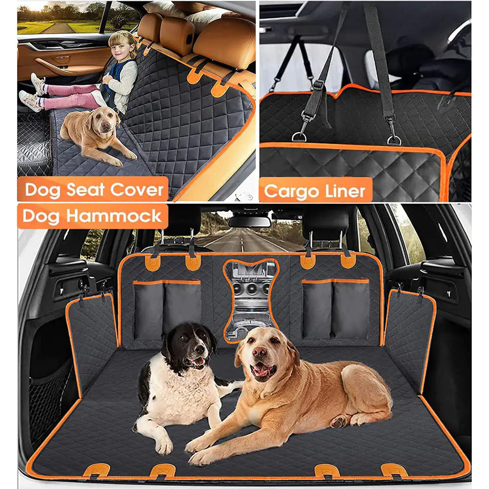 Hondendeken Auto Achterbank Beschermer Extra Stevig Waterproof Blije Beestjes